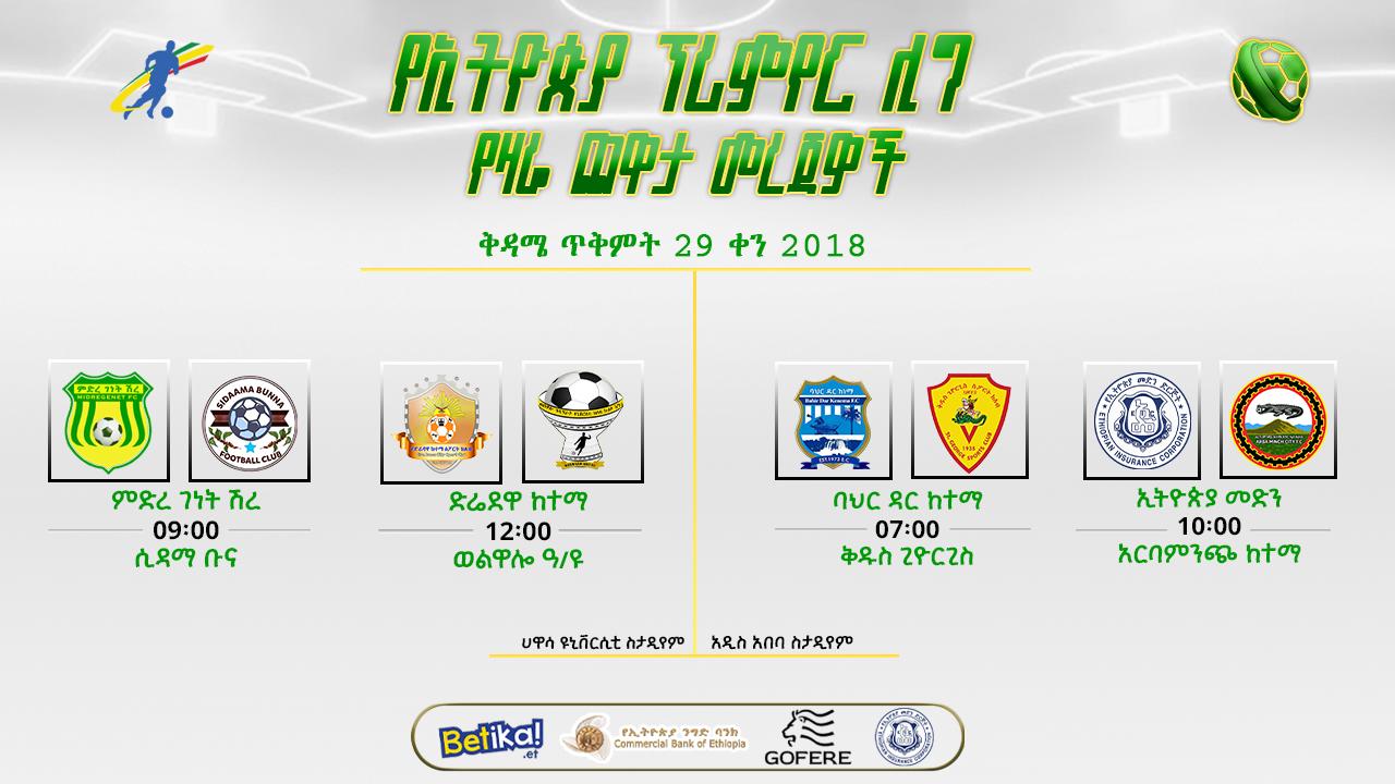 ቅድመ ጨዋታ መረጃዎች | የአምስተኛ ሳምንት ሁለተኛ ቀን