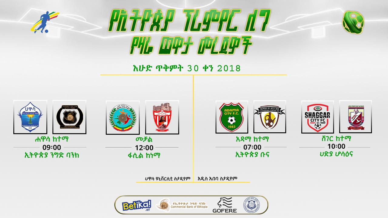 ቅድመ ጨዋታ መረጃዎች | የ5ኛው ሳምንት የመጨረሻ ቀን ጨዋታዎች