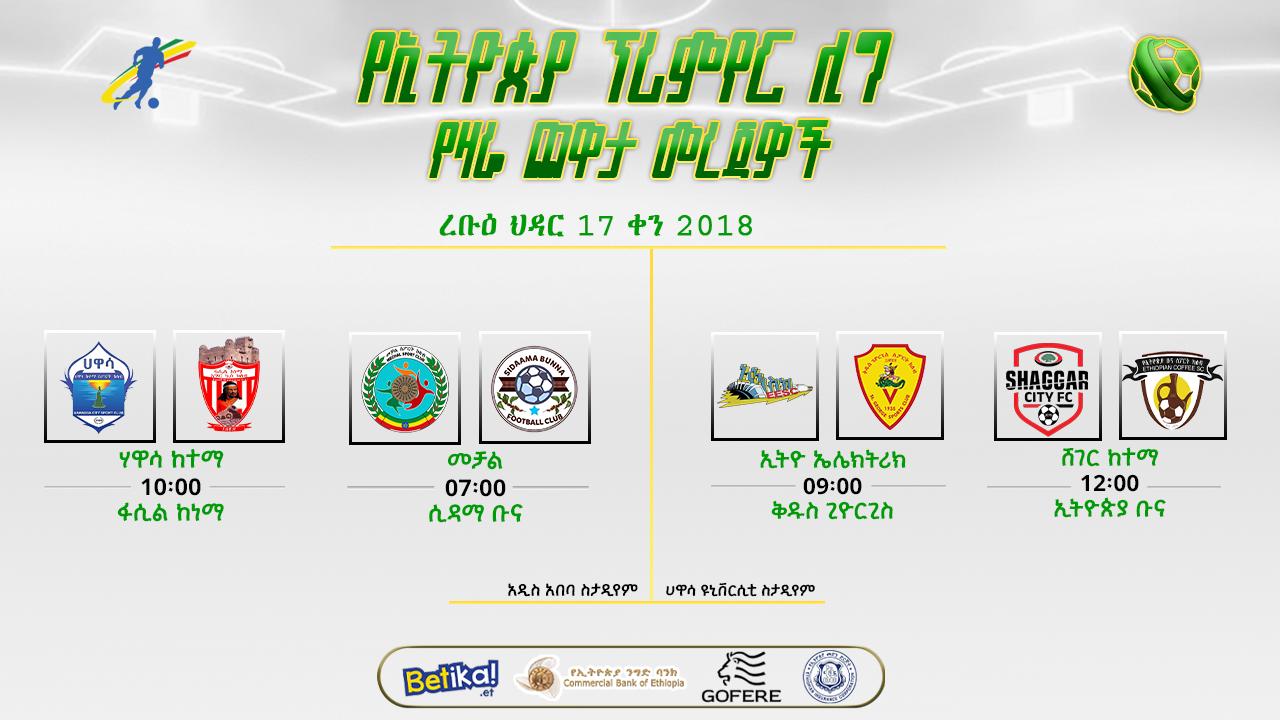 ቅድመ ጨዋታ መረጃዎች | የ7ኛ ሳምንት የሁለተኛ ቀን ጨዋታዎች