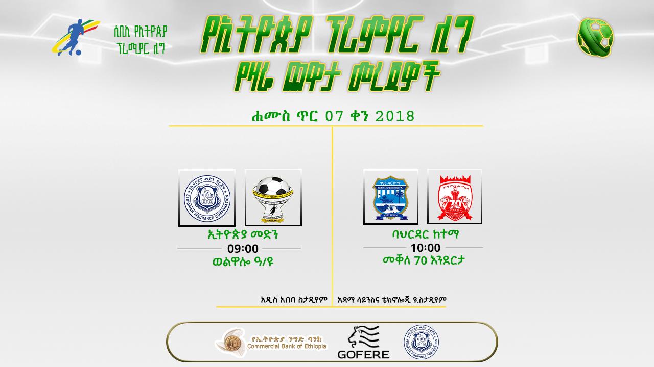 መረጃዎች | የ15ኛ ሳምንት የመጀመሪያ ቀን  ጨዋታዎች