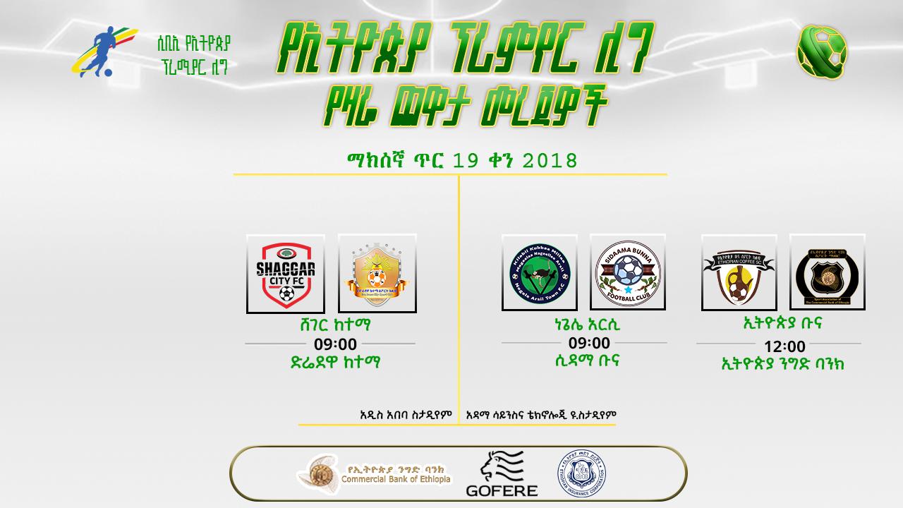 ቅድመ ጨዋታ መረጃዎች | የ17ኛ ሳምንት የመጨረሻ ቀን ጨዋታዎች