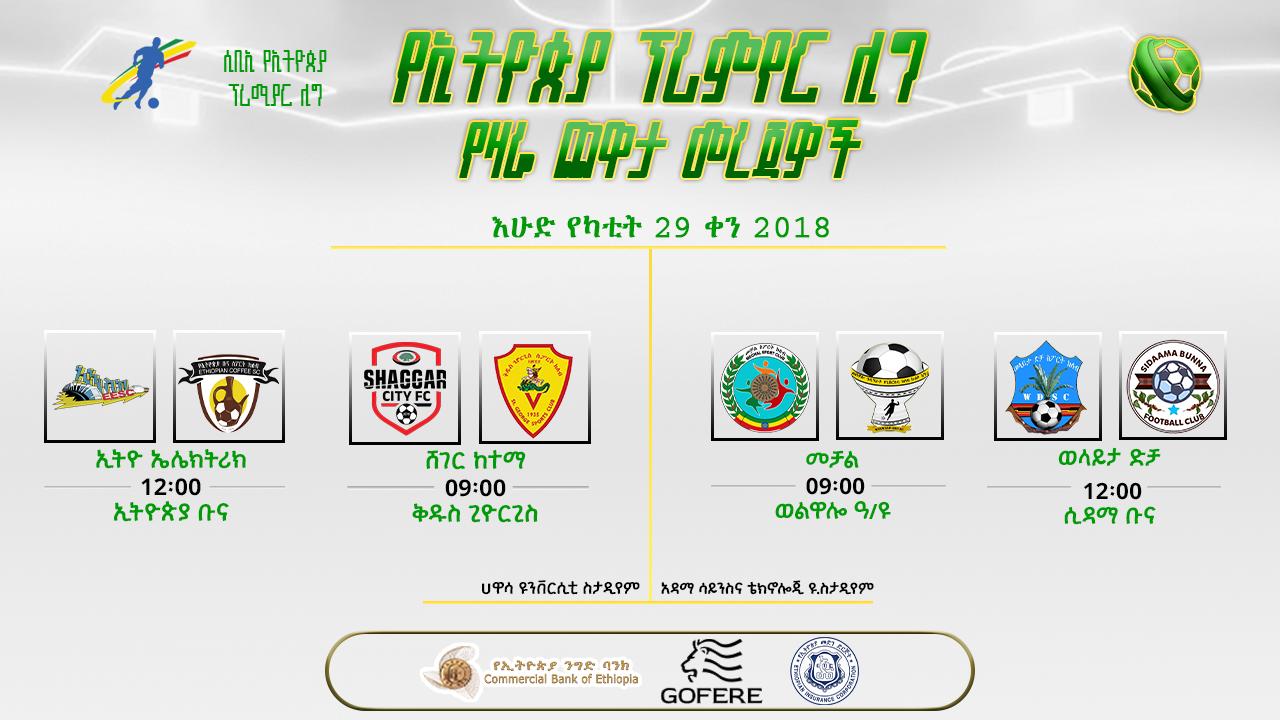 መረጃዎች | የ23ኛ ሳምንት የመጀመሪያ ቀን ጨዋታዎች