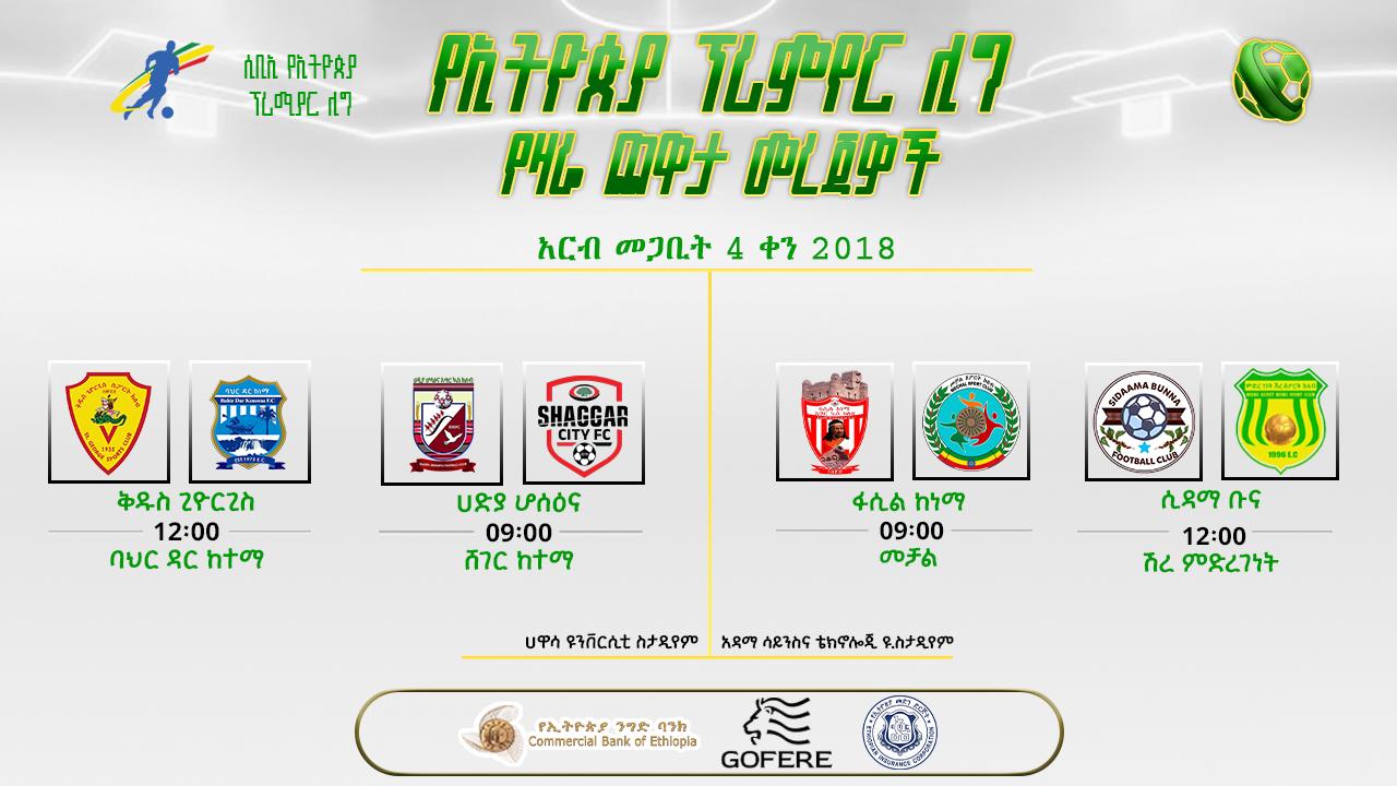 ቅድመ ጨዋታ መረጃዎች | የ24ኛ ሳምንት የመጀመሪያ ቀን ጨዋታዎች