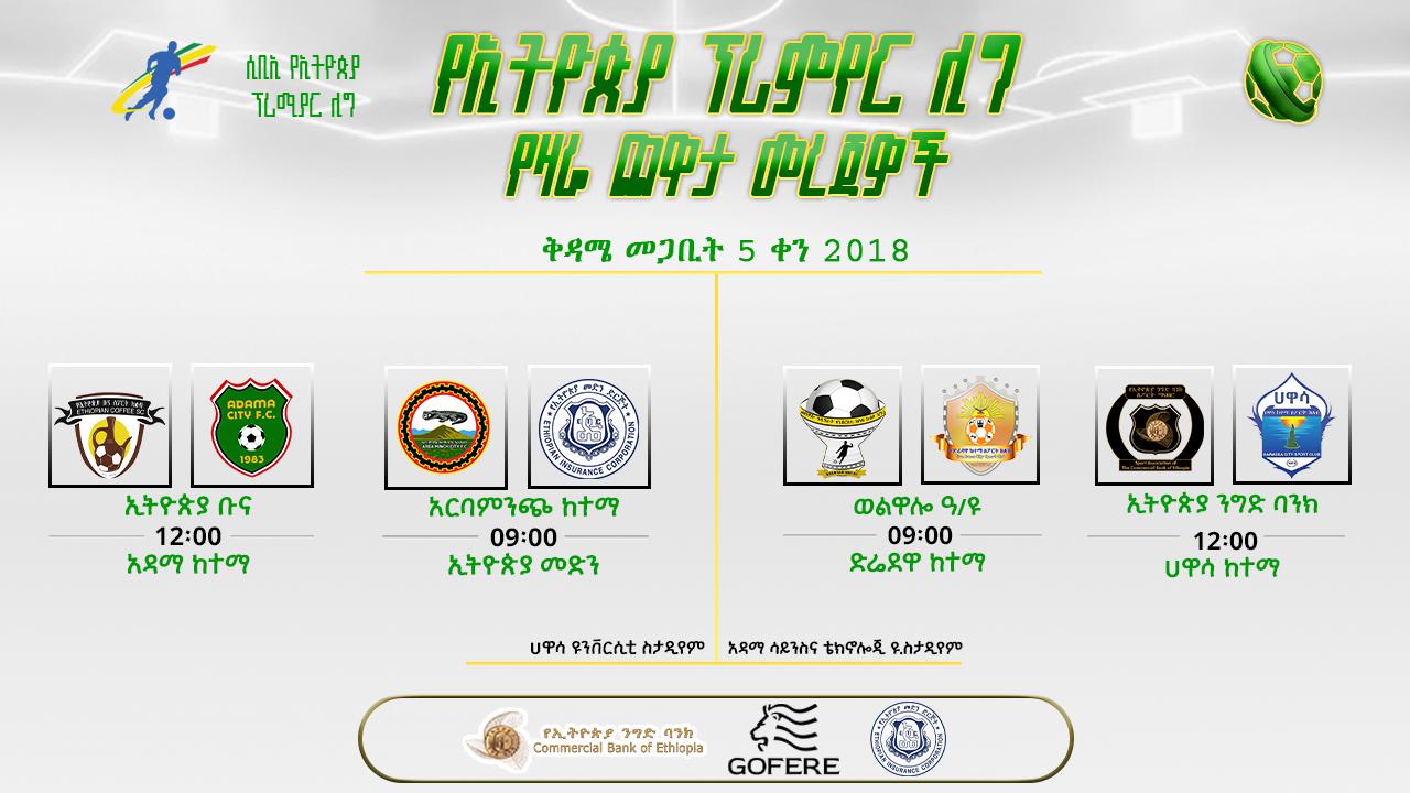 ቅድመ ጨዋታ መረጃዎች | የ24ኛ ሳምንት ሁለተኛ ቀን ጨዋታዎች