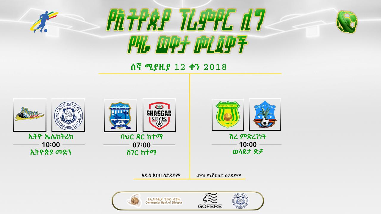 ቅድመ ጨዋታ መረጃዎች| የ28ኛ ሳምንት የሦስተኛ ቀን ጨዋታዎች