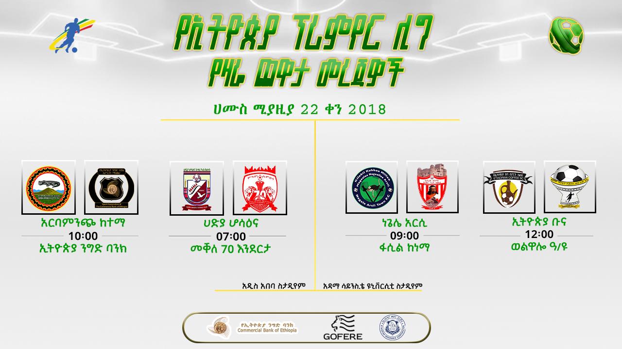 ቅድመ ጨዋታ መረጃዎች| የ29ኛ ሳምንት የሁለተኛ ቀን ጨዋታዎች