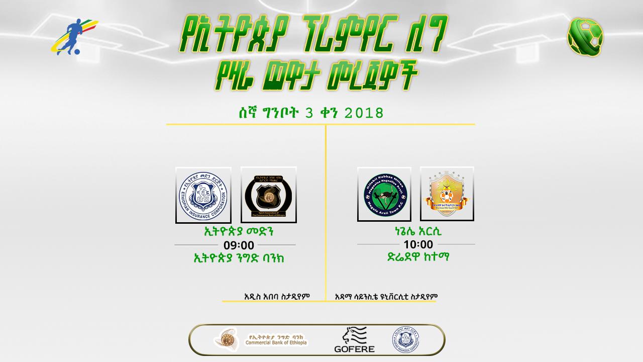 መረጃዎች| የ31ኛ ሳምንት የመጨረሻ ቀን ጨዋታዎች