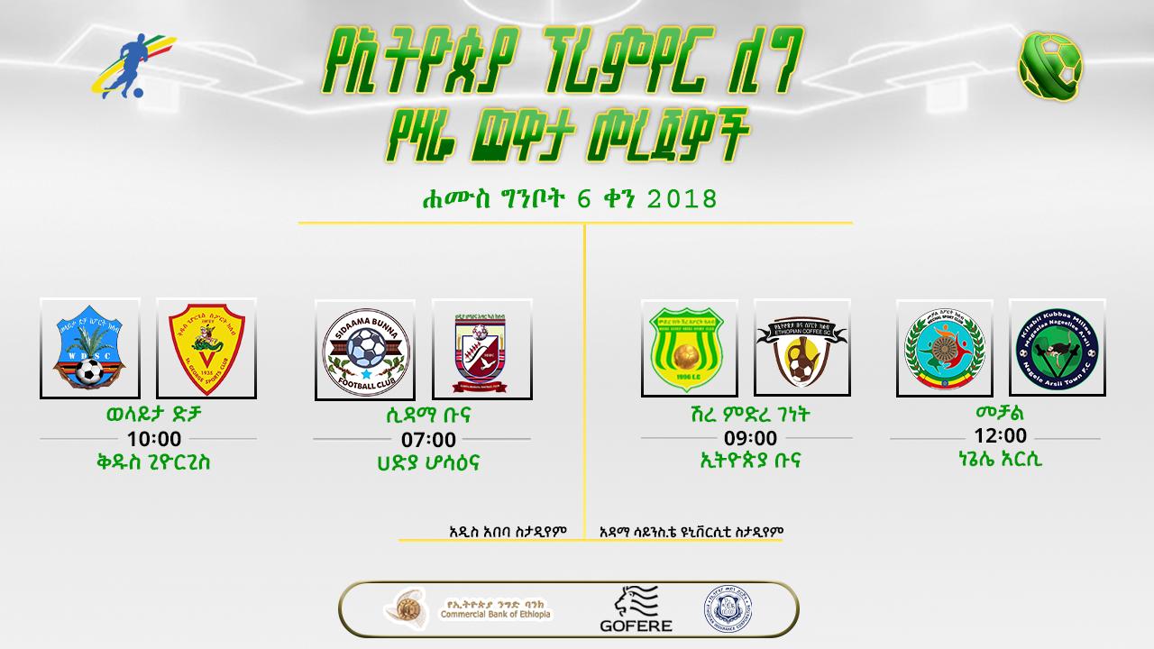 መረጃዎች | የ32ኛ ሳምንት የመጀመሪያ ቀን ጨዋታዎች